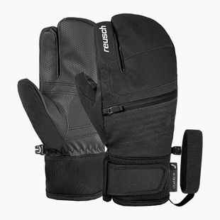 Children's ski gloves Reusch Leo R-Tex XT Lobster black/white