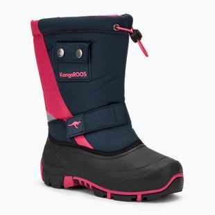 KangaROOS Kanga-Bean II dk navy / daisy pink junior snow boots