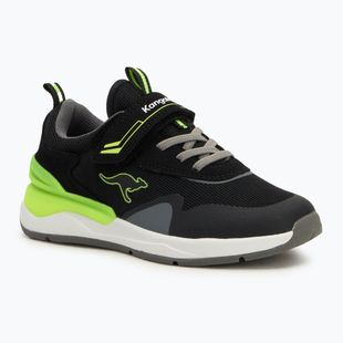 KangaROOS KD-Gym EV jet black/neon yellow children's shoes