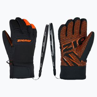 Children's ski gloves ZIENER Lanus-Z AS PR bright orange