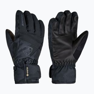 Children's ski gloves Ziener Leif-Z GTX black/gray ink camo