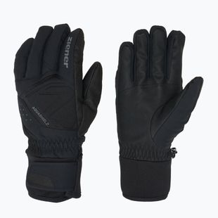 Men's ski gloves ZIENER Gatis Aquashield black