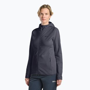 Women's hoodie Jack Wolfskin Baiselberg Hooded FZ graphite