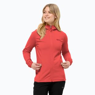 Jack Wolfskin women's sweatshirt Baiselberg Hooded FZ vibrant red