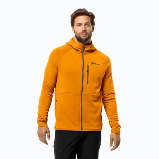 Men's Jack Wolfskin Kolbenberg Hooded Fz fleece sweatshirt safflower