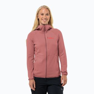 Jack Wolfskin women's fleece jacket Kolbenberg Hooded Fz mineral red