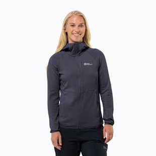 Jack Wolfskin women's fleece jacket Kolbenberg Hooded Fz graphite
