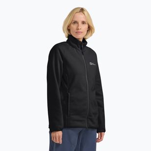 Women's fleece sweatshirt Jack Wolfskin Moonrise Full Zip black