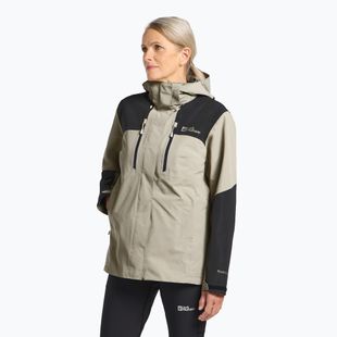 Jack Wolfskin Jasper 2L stone women's rain jacket