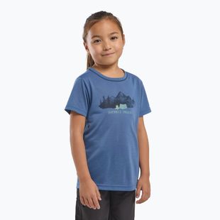 Children's T-shirt Jack Wolfskin Hiking Graphic T print evening sky