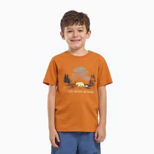 Jack Wolfskin children's t-shirt Graphic Cotton T print soft amber