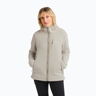 Women's fleece sweatshirt Jack Wolfskin Cradle Mountain Pile Full Zip pale sand