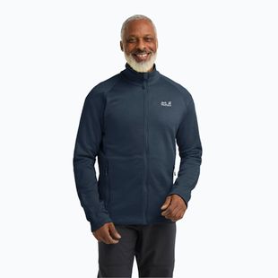 Men's trekking sweatshirt Jack Wolfskin Peak District Full Zip midnight sky
