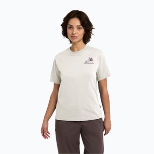 Women's T-shirt Jack Wolfskin Cadena tent cotton white