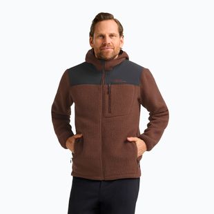 Men's fleece sweatshirt Jack Wolfskin Kammweg Pile Fz hot choc