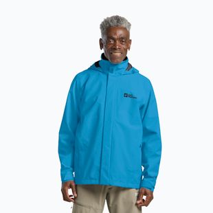 Men's rain jacket Jack Wolfskin Trailtime 2L aurora blue