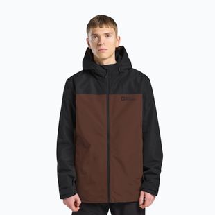Men's 3in1 jacket Jack Wolfskin Taubenberg 3In1 hot choc