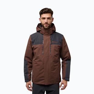 Men's 3in1 jacket Jack Wolfskin Jasper 3In1 hot choc