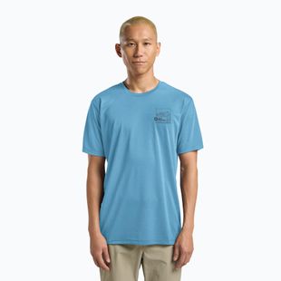 Men's T-shirt Jack Wolfskin Vonnan Graphic peak trail sky blue