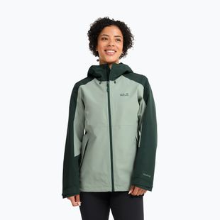 Women's rain jacket Jack Wolfskin Wildbound 2L green zinnia