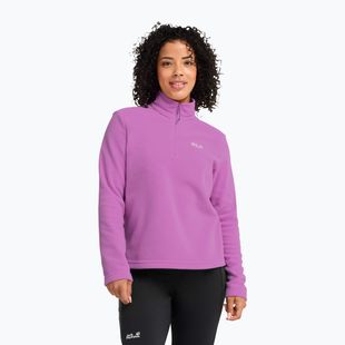 Women's fleece sweatshirt Jack Wolfskin Taunus 100 Half Zip foxglove