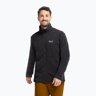 Men's fleece sweatshirt Jack Wolfskin Taunus 200 Full Zip black
