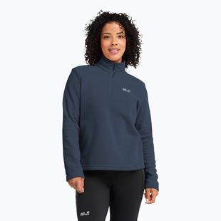 Women's fleece sweatshirt Jack Wolfskin Taunus 100 Half Zip midnight sky