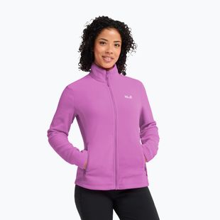 Women's fleece sweatshirt Jack Wolfskin Taunus 100 Full Zip foxglove