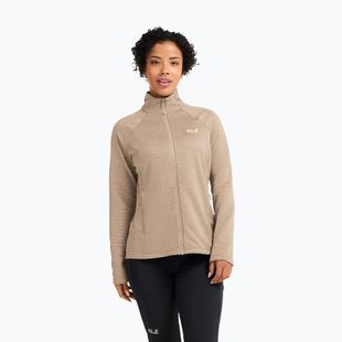 Women's fleece sweatshirt Jack Wolfskin Anytrail Full Zip oat