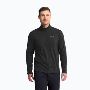 Men's fleece sweatshirt Jack Wolfskin Trail Half Zip black
