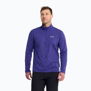 Men's fleece sweatshirt Jack Wolfskin Trail Half Zip glow ink