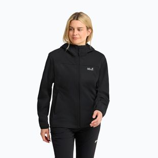 Women's softshell jacket Jack Wolfskin Windhain 2 Hoody black