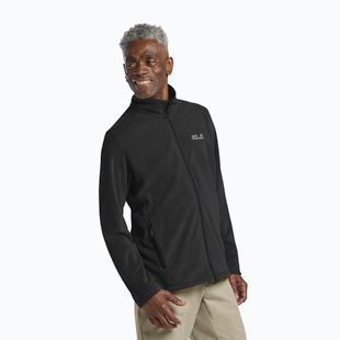 Men's fleece sweatshirt Jack Wolfskin Wild Rebel 200 Full Zip paw black