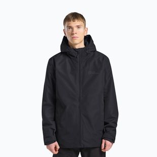 Men's 3in1 jacket Jack Wolfskin Taubenberg 3In1 black