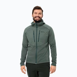 Men's hybrid jacket Jack Wolfskin Alpgrat Pro Ins Fz hedge green