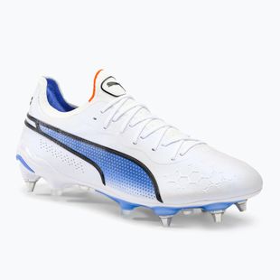 PUMA King Ultimate MXSG men's football boots puma white/puma black/blue glimmer/ultra orange