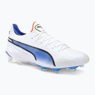 PUMA King Ultimate FG/AG men's football boots puma white/puma black/blue glimmer/ultra orange