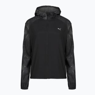 Women's running jacket PUMA Run AOP Favorite Woven black/grey