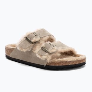 BIRKENSTOCK Arizona Shearling SL Regular taupe flip-flops