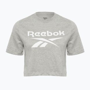 Women's T-shirt Reebok Identity Big Logo Crop Tee medium grey heather