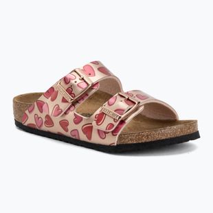 Children's slides BIRKENSTOCK Arizona Birko-Flor Narrow electric metallic copper hearts