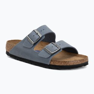 Slides BIRKENSTOCK Arizona Soft Footbed Oiled Leather Narrow elemental blue