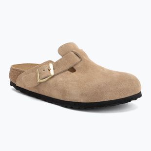 Slides BIRKENSTOCK Boston Suede Leather sandcastle