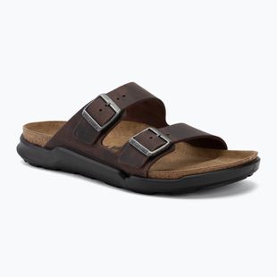Men's slides BIRKENSTOCK Arizona Crosstown Oiled Leather Regular habana/black
