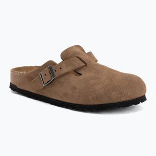 Slides BIRKENSTOCK Boston Suede Leather dark tea
