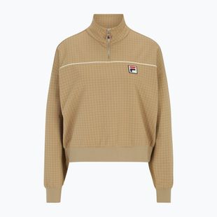 FILA women's sweatshirt Liebau Aop Half Zip cornstalk pepita aop