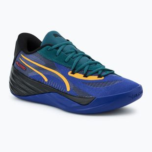 Men's basketball shoes PUMA All-Pro Nitro Crowd Craze lapis lazuli/cold green/puma black