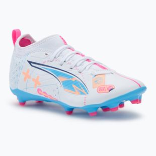 PUMA Ultra 5 Match Vol. Up FG/AG Jr children's football boots puma white/luminous blue