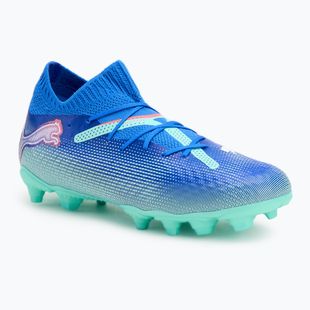 PUMA Future 7 Pro FG/AG Jr children's football boots bluemazing/puma white/electric peppermint