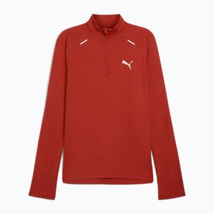 Men's running sweatshirt PUMA Run Cloudspun 1/4 Zip mars red